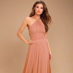 Lulu’s Dance of the Elements Rusty Rose Maxi Dress